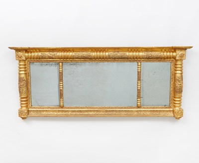 Lot 710 - Regency Style Carved Giltwood Horizontal Mirror