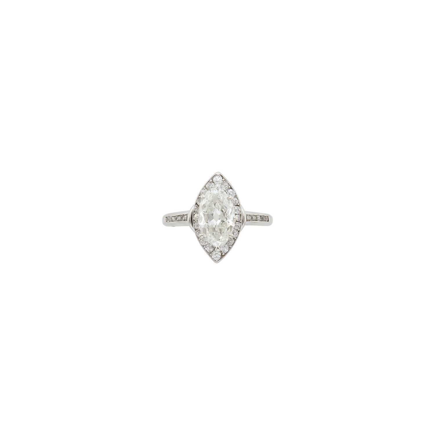 Lot 1036 - Platinum and Diamond Ring