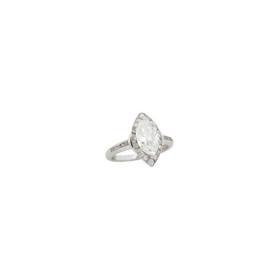 Lot 1036 - Platinum and Diamond Ring