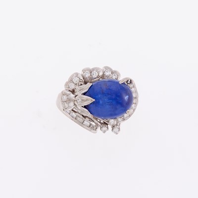 Lot 3266 - White Gold, Sapphire and Diamond Ring