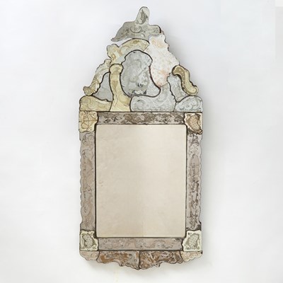 Lot 327 - Venetian Border Glass Mirror