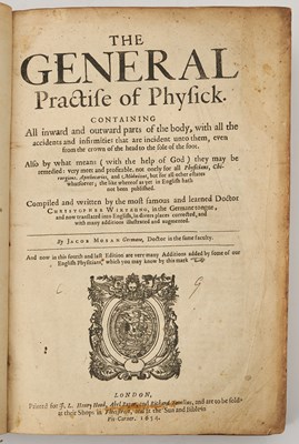 Lot 37 - An English edition of Wirsung's encyclopedic work on general medicine