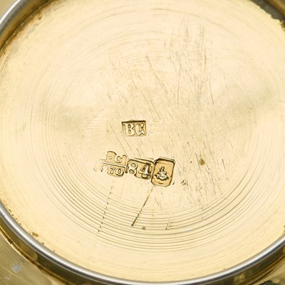 Lot 105 - Russian Silver-Gilt and Niello Cup, Saucer and Spoon