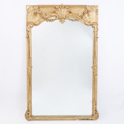 Lot 717 - Louis Philippe Giltwood Overmantel Mirror