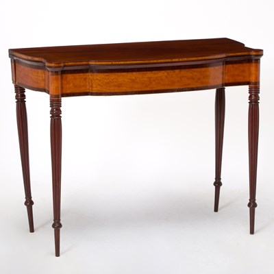 Lot 1117 - Federal Inlaid and Figured Mahogany, Birchwood and Rosewood Table