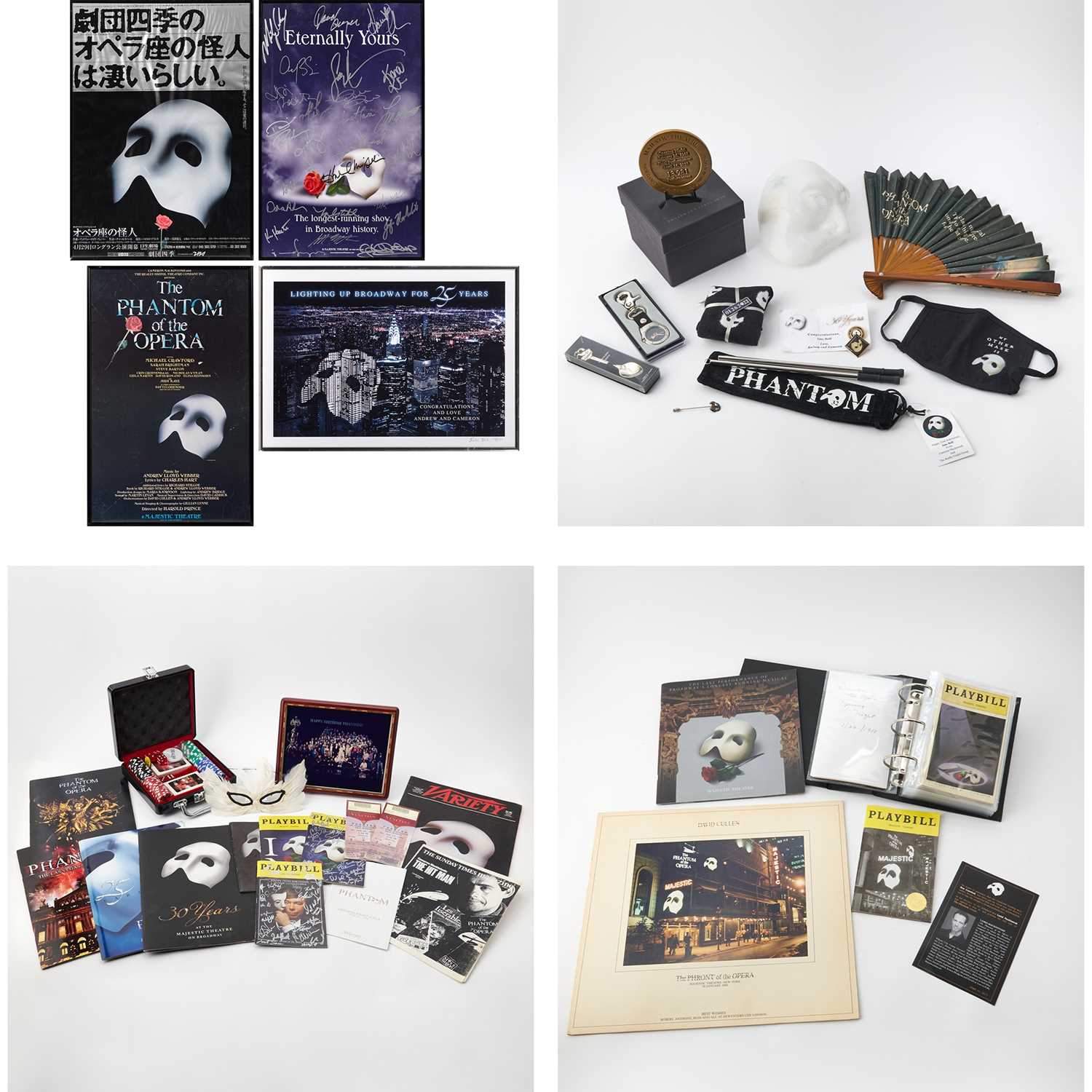 Lot 523 - A Collection of Promotional and Cast & Crew Gifts from The Phantom of the Opera
