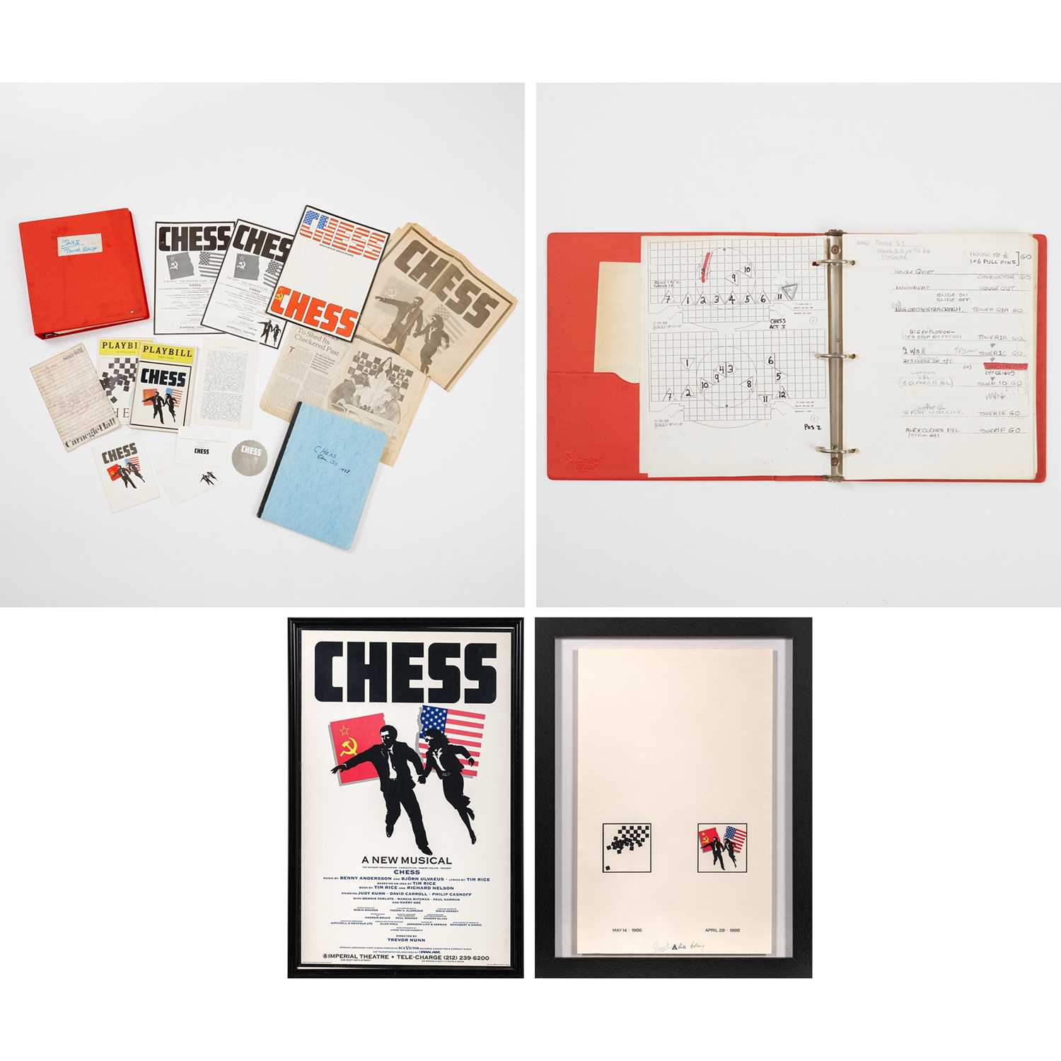Lot 535 - Jake Bell’s Production Script for the moving towers in Chess