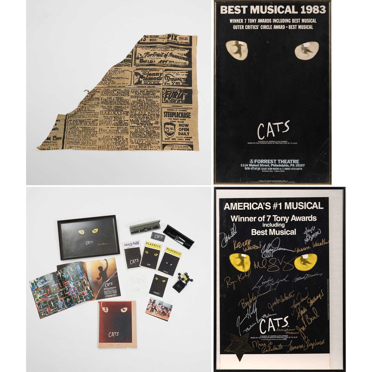 Lot 529 - A stage-used newspaper and much promotional material from Cats