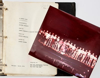 Lot 532 - Jake Bell’s annotated script and other materials from A Chorus Line