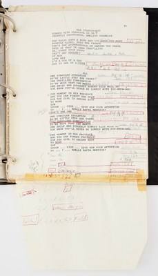 Lot 532 - Jake Bell’s annotated script and other materials from A Chorus Line