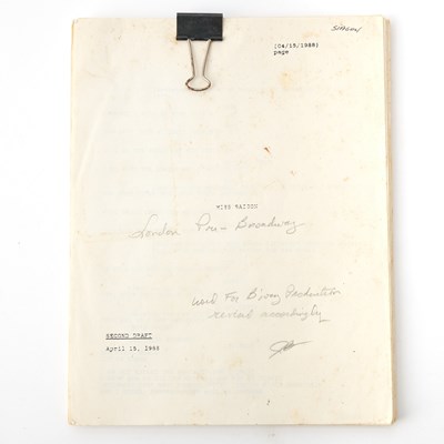 Lot 531 - A script, posters, and promotional items from Miss Saigon