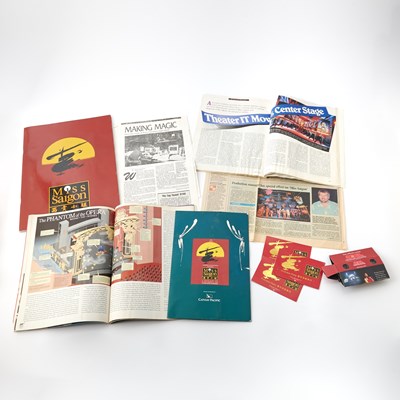 Lot 531 - A script, posters, and promotional items from Miss Saigon