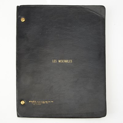 Lot 527 - Stage used props and Jake Bell's script for Les Miserables