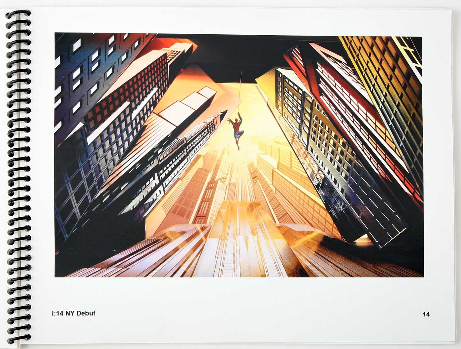Lot 537 - A pre-production scene book from Spider-Man: Turn off the Dark