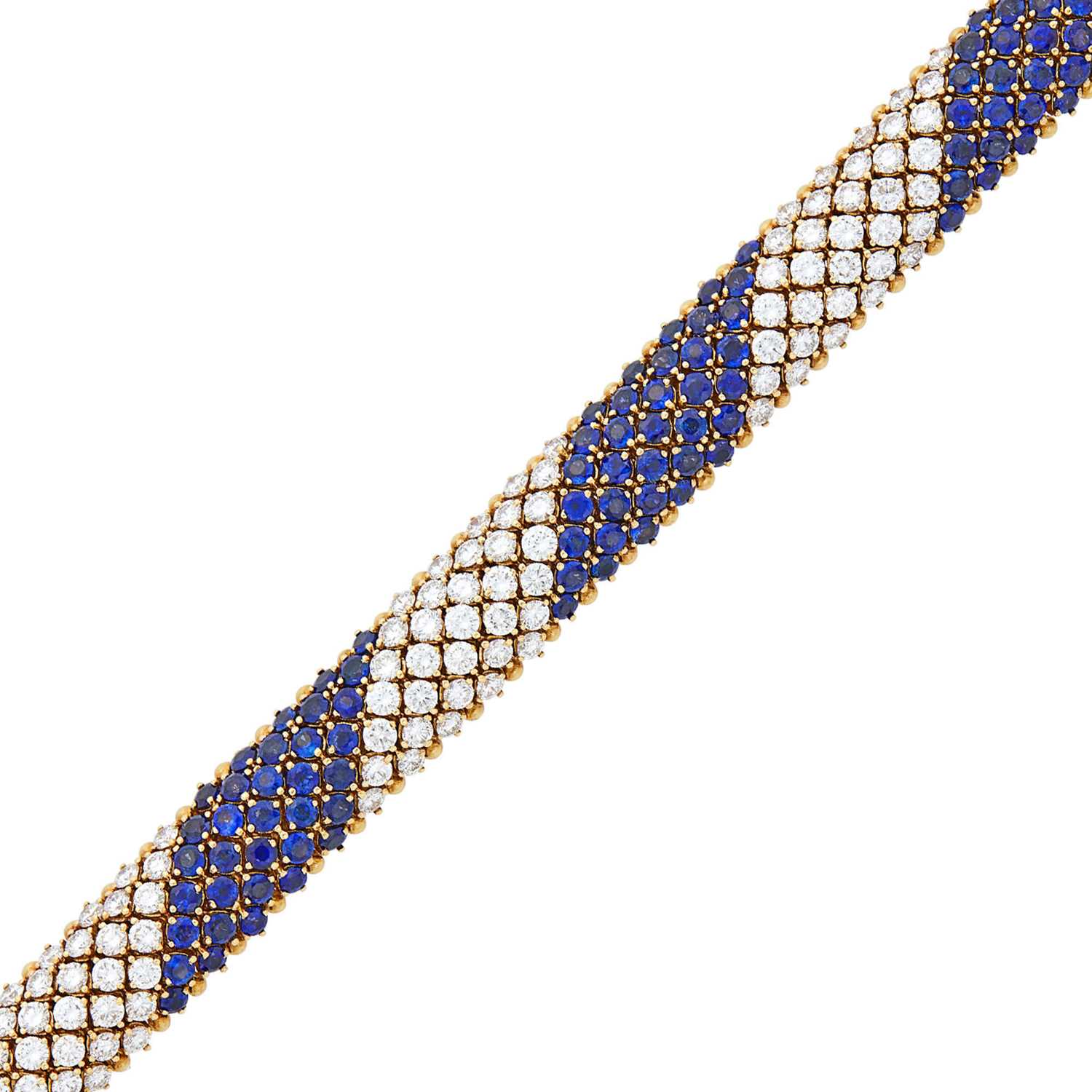 Lot 169 - Gold, Sapphire and Diamond Bracelet
