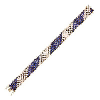 Lot 169 - Gold, Sapphire and Diamond Bracelet
