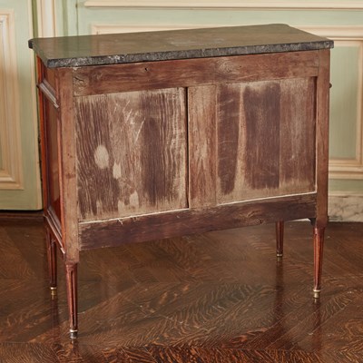Lot 557 - Louis XVI Mahogany Commode with a Grey marble top