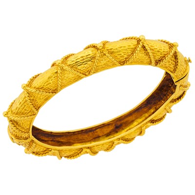 Lot 2120 - Gold Bangle Bracelet