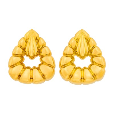 Lot 2004 - Pair of Gold Earclips