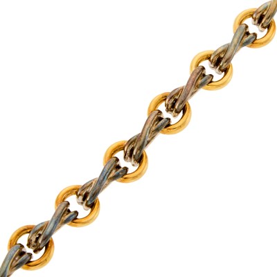 Lot 1010 - Tiffany & Co., Paloma Picasso Silver and Gold Link Bracelet