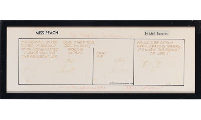 Lot 61 - Eight Original Mel Lazarus "Miss Peach" cartoons previously owned by Stephen Sondheim
