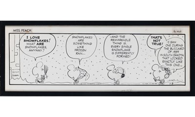 Lot 61 - Eight Original Mel Lazarus "Miss Peach" cartoons previously owned by Stephen Sondheim