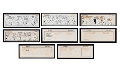 Lot 61 - Eight Original Mel Lazarus "Miss Peach" cartoons previously owned by Stephen Sondheim