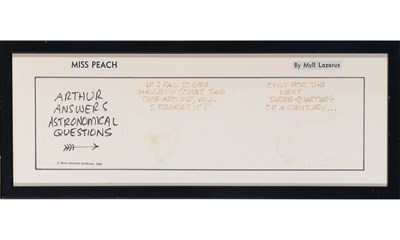Lot 61 - Eight Original Mel Lazarus "Miss Peach" cartoons previously owned by Stephen Sondheim