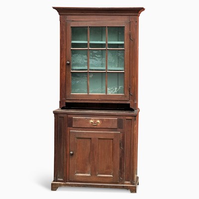 Lot 1061 - Chippendale Walnut Two-part Stepback Cupboard
