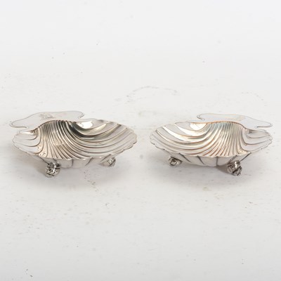 Lot 296 - Pair of Silverplate Shell Form Dishes