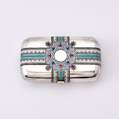 Lot 86 - Russian Silver and Champlevé Enamel Cigarette Case