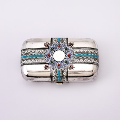 Lot 86 - Russian Silver and Champlevé Enamel Cigarette Case