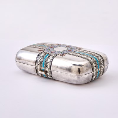 Lot 86 - Russian Silver and Champlevé Enamel Cigarette Case