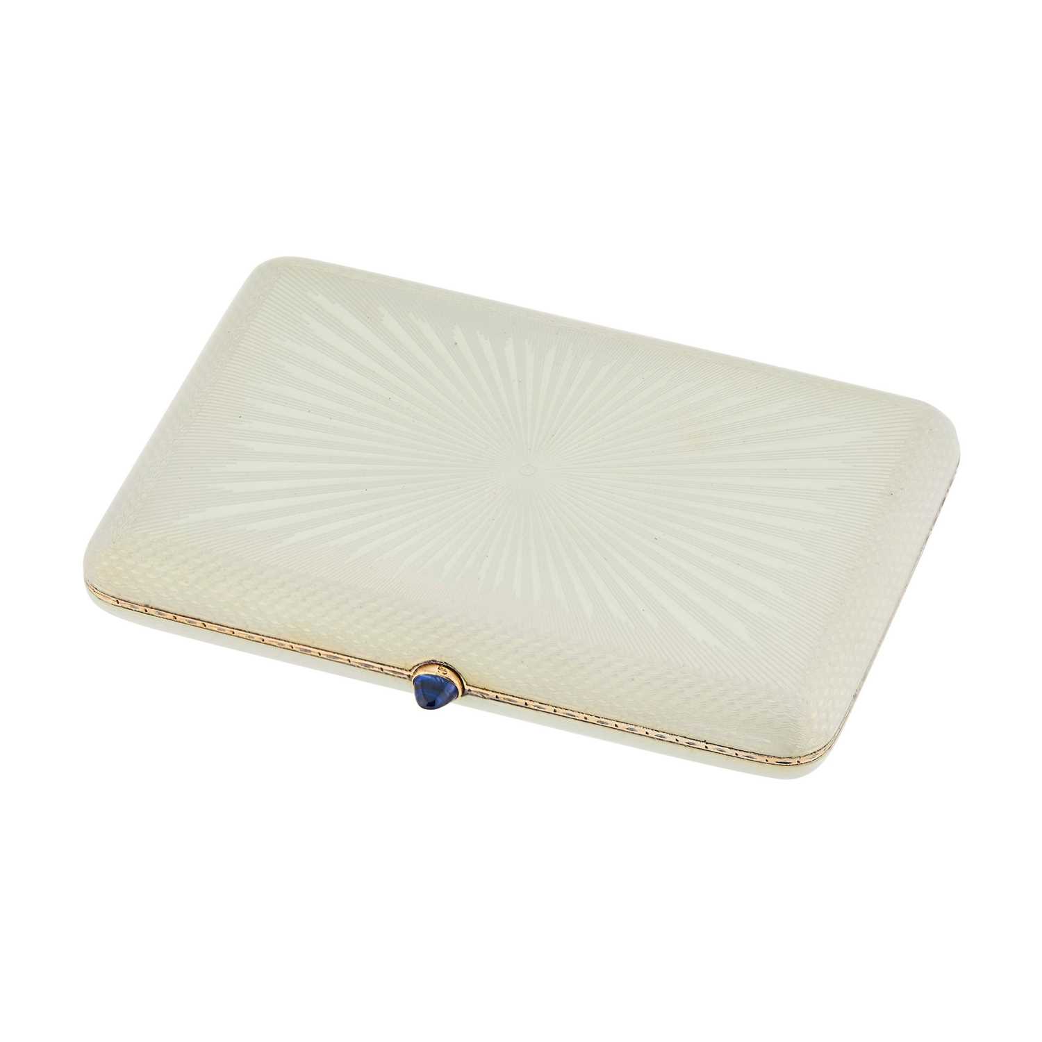 Lot 187 - Russian Silver-Gilt and Guilloché Enamel Cigarette Case