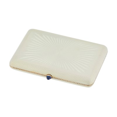 Lot 187 - Russian Silver-Gilt and Guilloché Enamel Cigarette Case