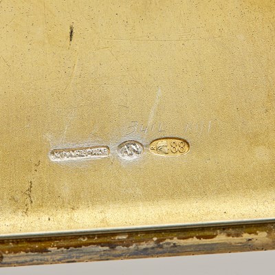 Lot 187 - Russian Silver-Gilt and Guilloché Enamel Cigarette Case