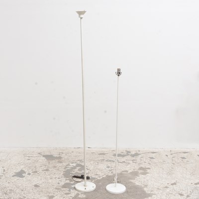 Lot 340 - Two White Metal Floor Lamps