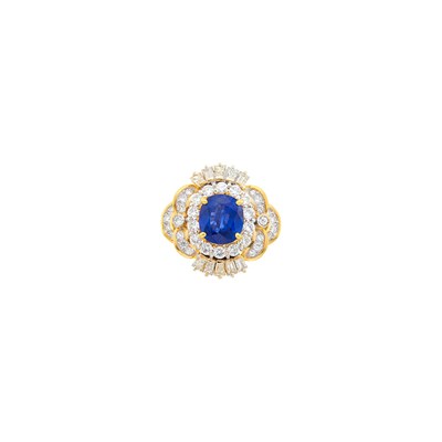 Lot 115 - Gold, Sapphire and Diamond Ring