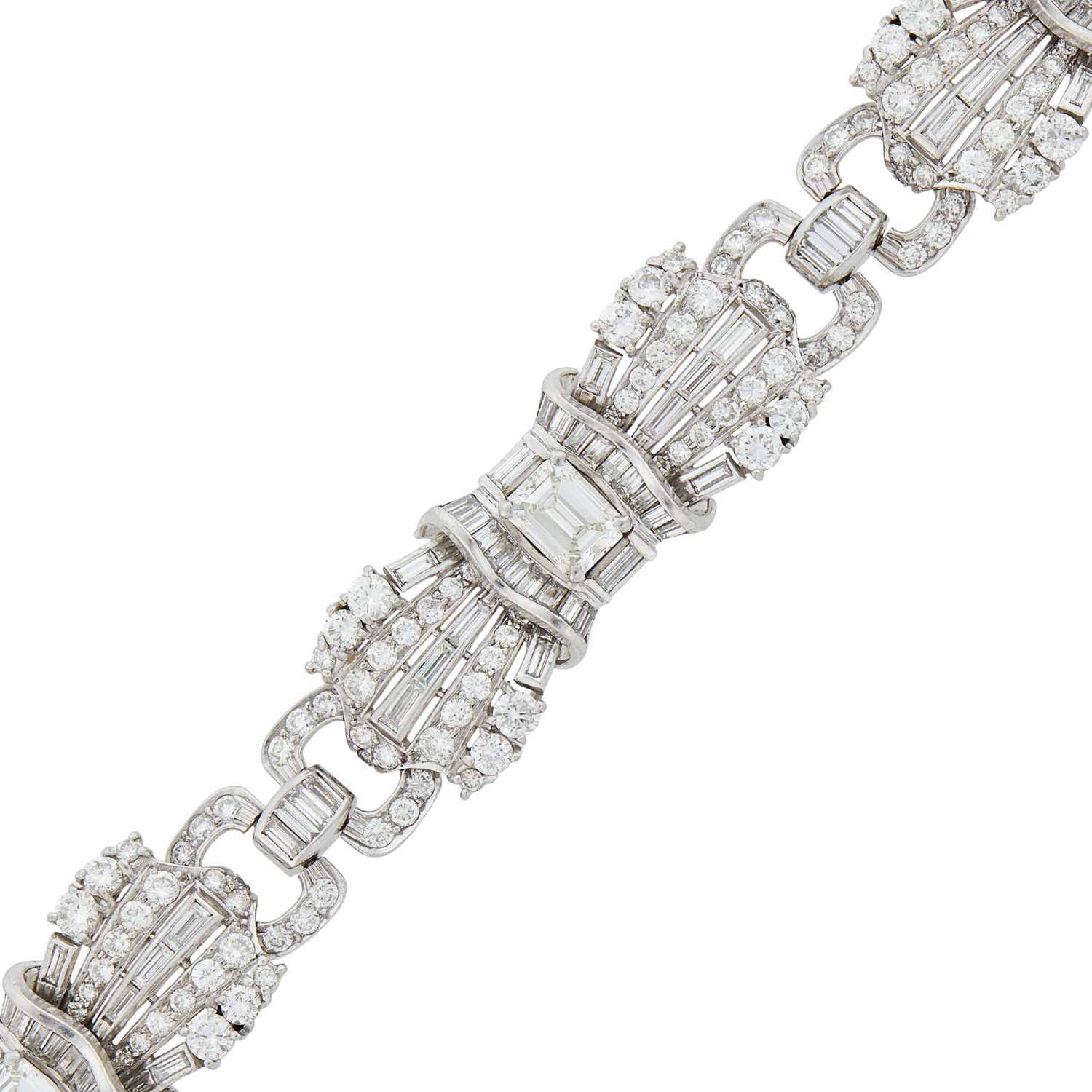 Lot 125 - Platinum and Diamond Bracelet