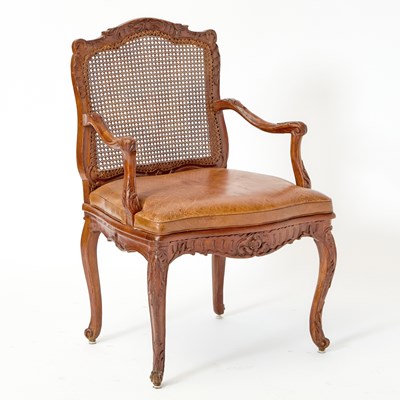 Lot 190 - Set of Three Louis XV Carved Walnut Fauteuils à la Reine