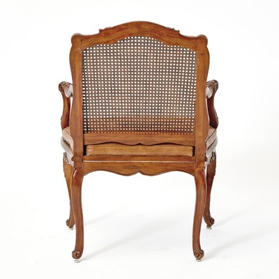 Lot 190 - Set of Three Louis XV Carved Walnut Fauteuils à la Reine