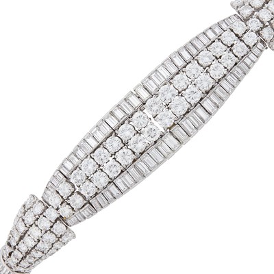 Lot 143 - Platinum and Diamond Bracelet