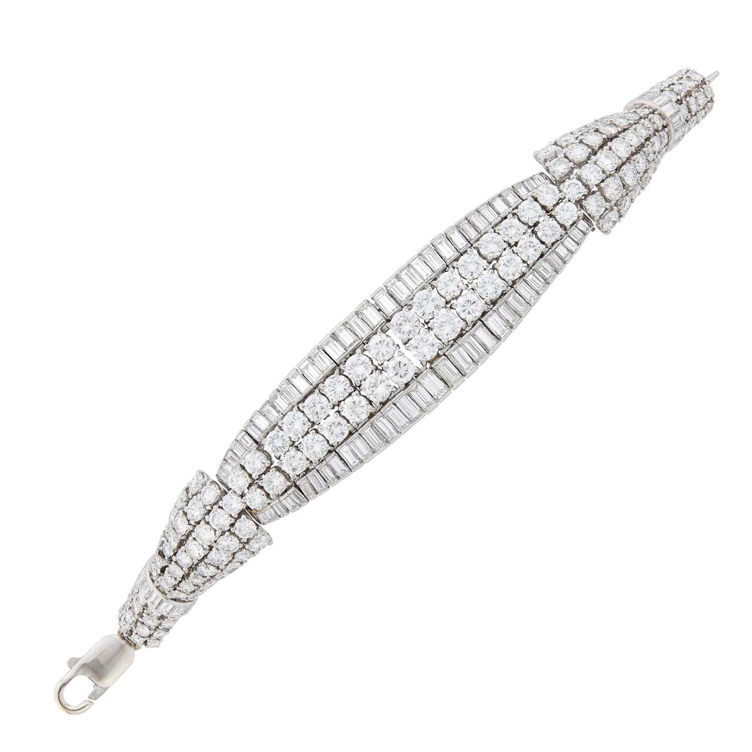 Lot 143 - Platinum and Diamond Bracelet
