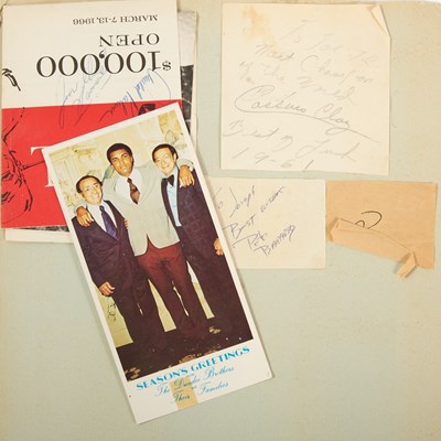 Lot 79 - A very early Cassius Clay inscription dated 1961 from the Dundee Brothers Gym
