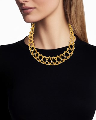 Lot 167 - Gold, Platinum and Diamond Necklace