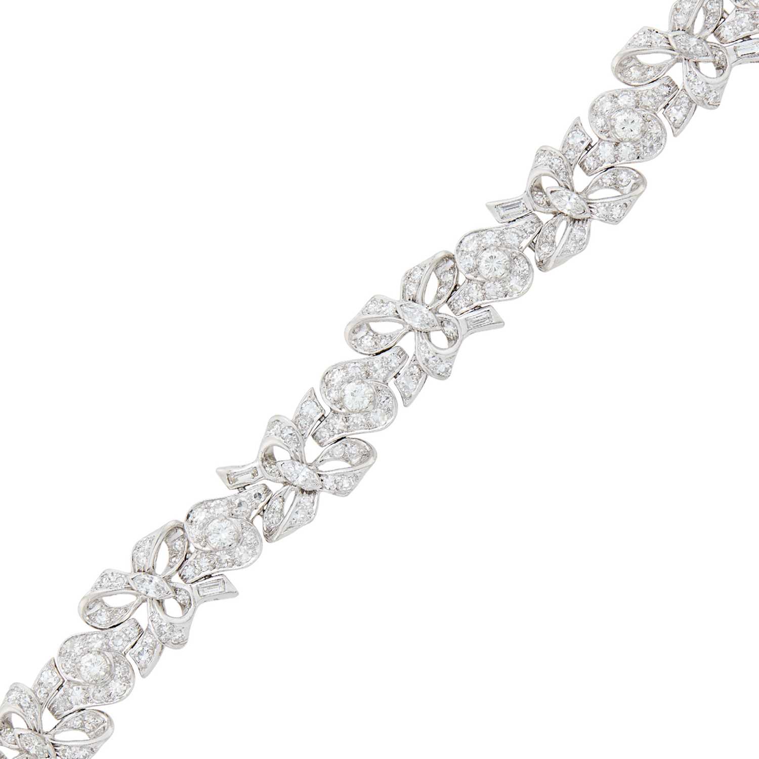 Lot 2035 - Platinum and Diamond Bracelet