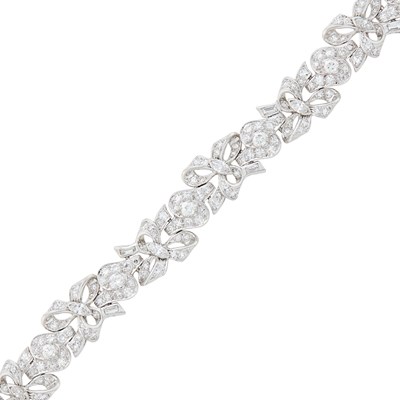 Lot 2035 - Platinum and Diamond Bracelet