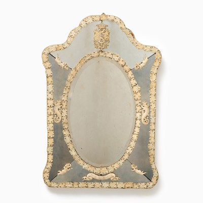 Lot 299 - Dieppe Carved Bone Mirror