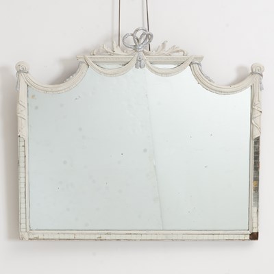 Lot 346 - Louis XVI Style White Painted Mirror