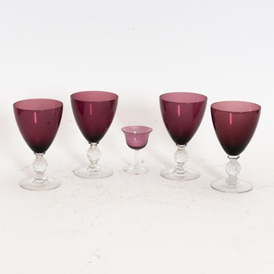 Lot 355 - Set of Four Amethyst Goblets